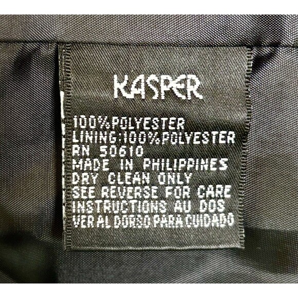 VTG NWOT Black Jacket Lace Tank 80s Kasper Academia Whimsey Goth Size 12 - Picture 9 of 9